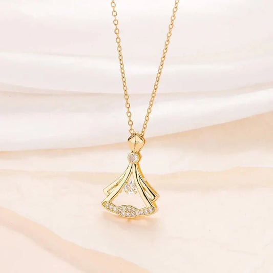 Rhinestone Decor Pendant Necklace